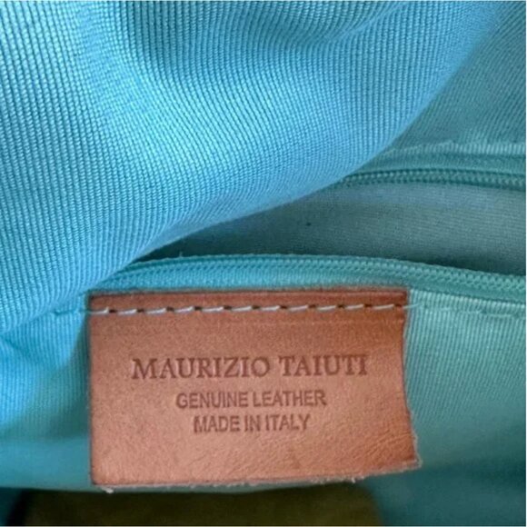 Maurizio Taiuti Yellow Leather with Canvas Crossbody Strap and Leather Handle - Picture 4 of 8